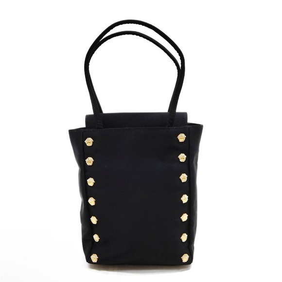 Versace Handbags - Gianni Versace Rare Crystal Medusa black satin bag